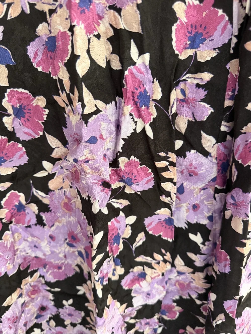 Sezane Sandy Skirt in Calvi Purple Floral Flared Midi Skirt